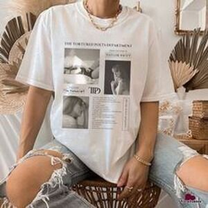 Taylor Swift The Tortured Poets Department Graphic T‎ Shirt White
